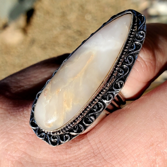 New Huge Botswana Agate 925 Silver Statement Ring. - Picture 14 of 16